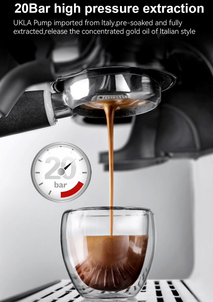 Ruokala BrewMaster Elite Semi-Automatic Espresso Coffee Machine ...