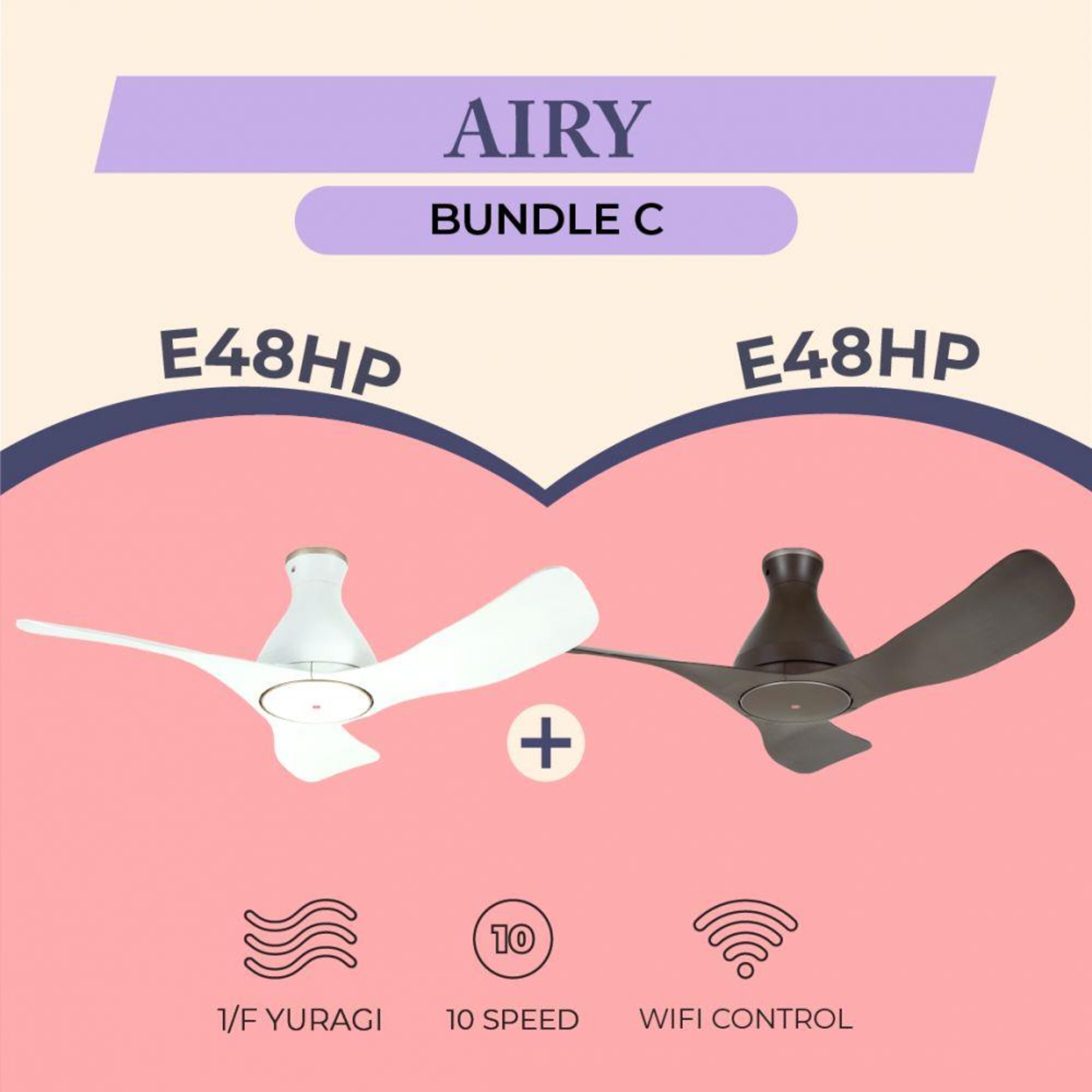SUPER BEST DEAL !!! KDK AIRY Bundle C Package DC motor Smart Ceiling ...