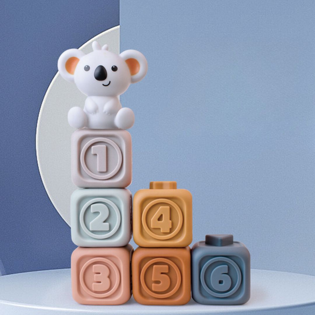Koala 2-in-1 Stacks of Circles n Blocks Soft Building Blocks Stacking ...