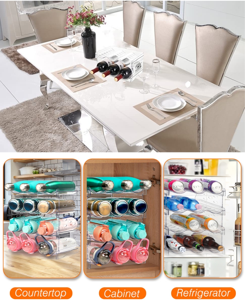 Maxvaluesg® Wine Rack Water Flask Bottle Organizer Thermos Holder Multi ...
