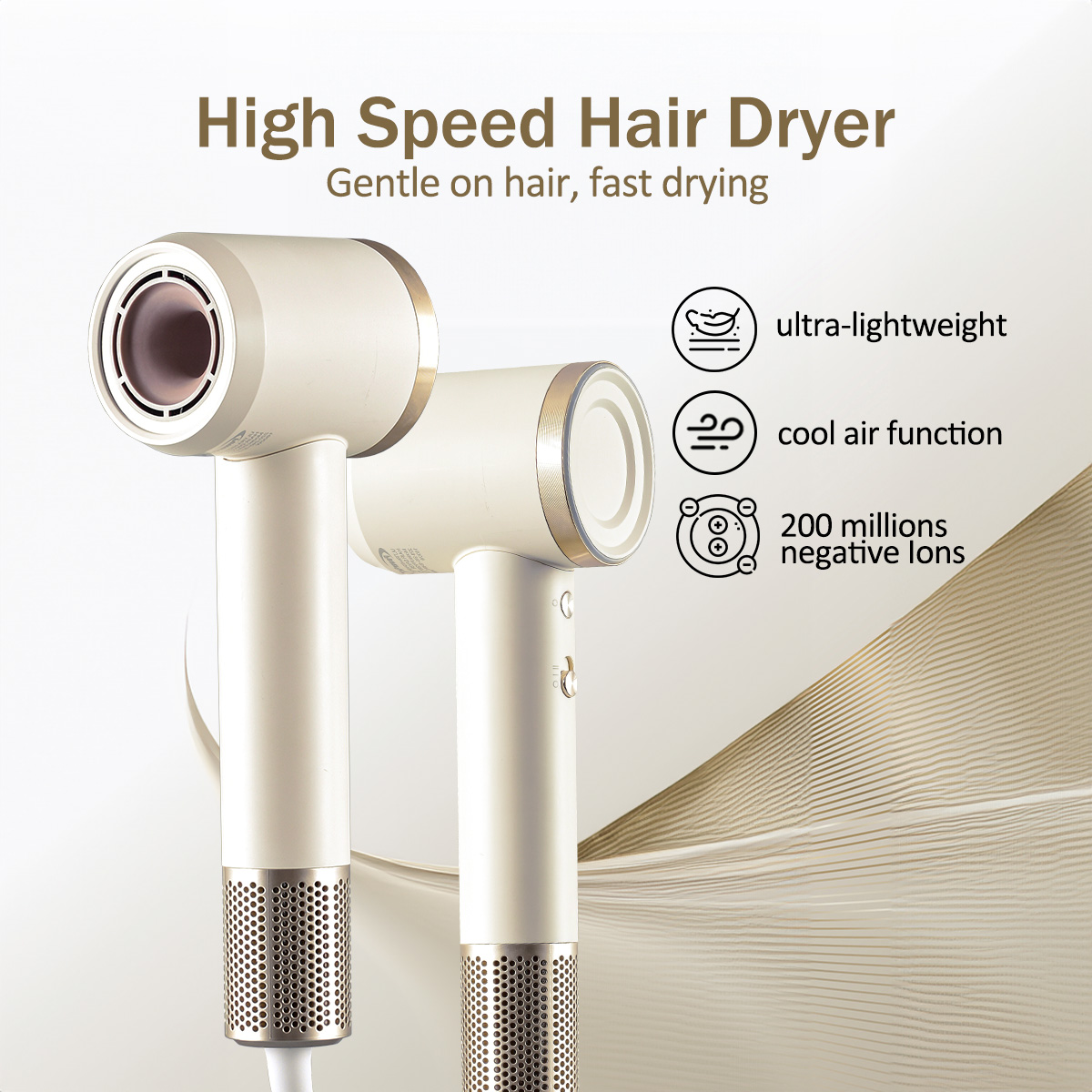 PowerPac High Speed Hair Dryer with Cool Air, Supersonic Hair
