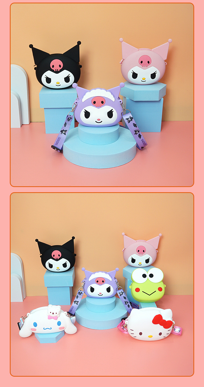 [SG Stock] Cute and Funny Sanrio Silicone Coin Purse Mini Shoulder Bag ...