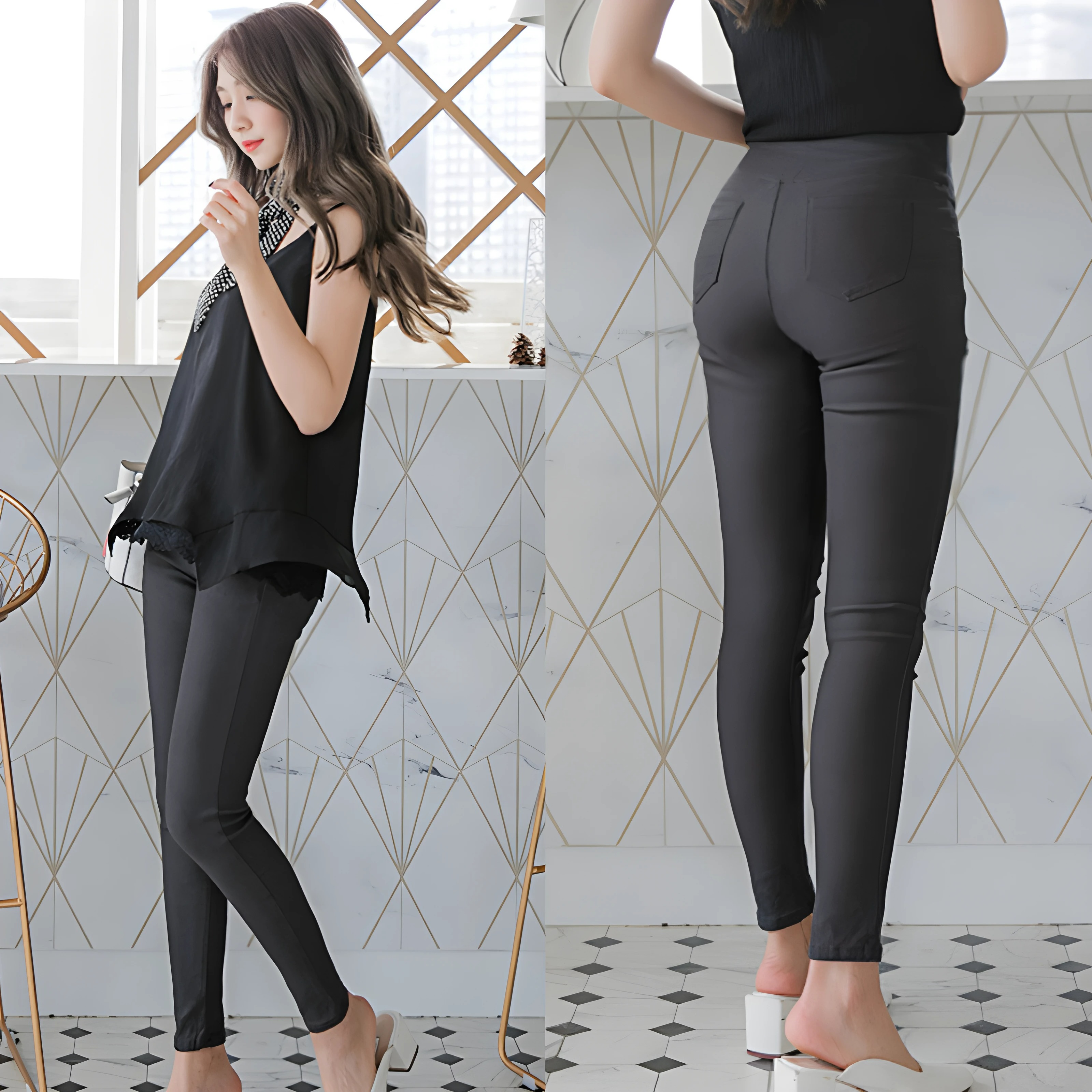 Weekend X Ob Design Women Casual Slimming Fit Elastic Waist Long ...