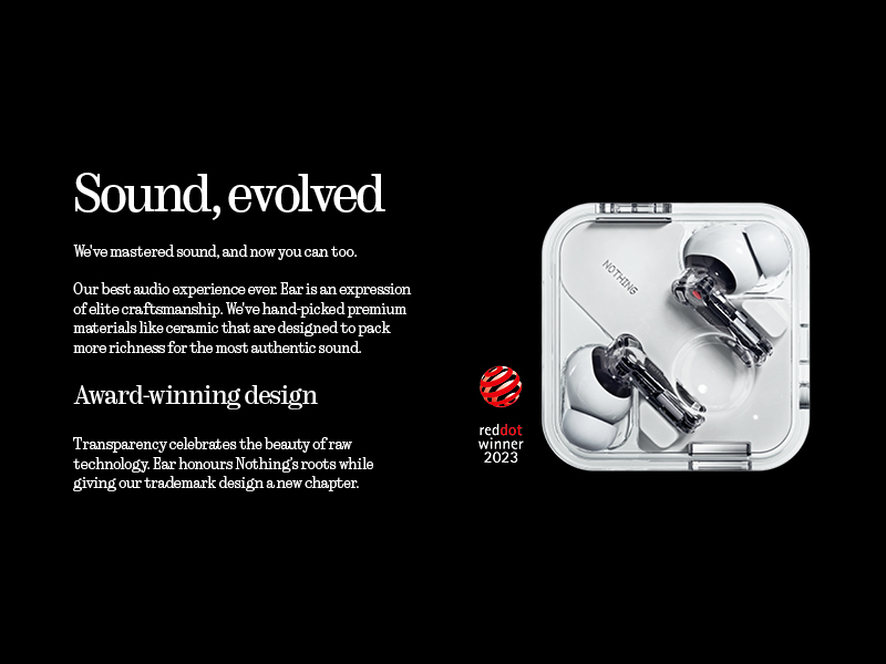 Nothing Ear | 11 mm ceramic driver | 24bit Hi-Res Audio | Advanced ...