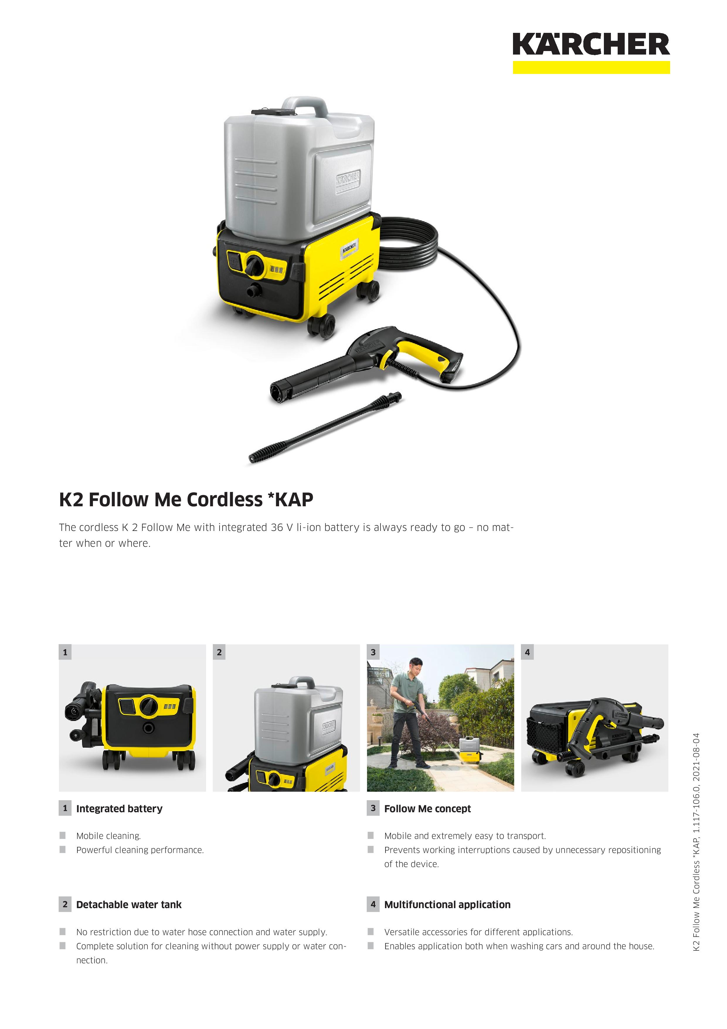 Karcher K2 Follow Me Cordless Review K2 Follow Me Cordless Karcher