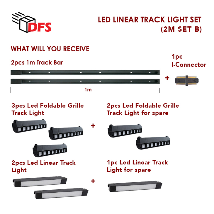 DFS LED LIGHT LED Linear + Grille Track Light / Linear + Foldable Track ...