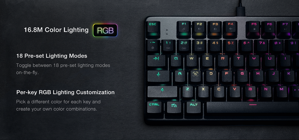 [PROMO] Tecware Phantom L, Low Profile RGB Mechanical Keyboard 87 (3 ...