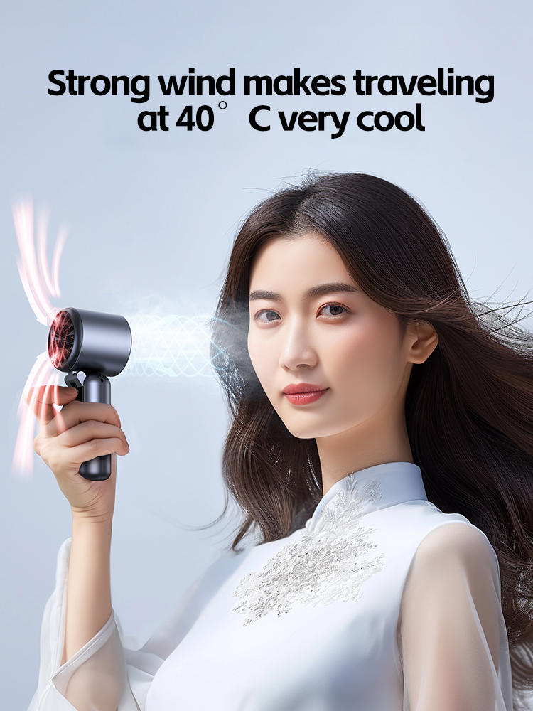 Chiyomi Portable Handheld Fan Strong Wind 100 Wind Speed Digital ...