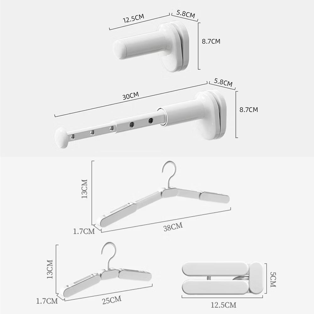 Portable Travel Foldable Clothes Drying Rack Extendable Clothes Hanger ...