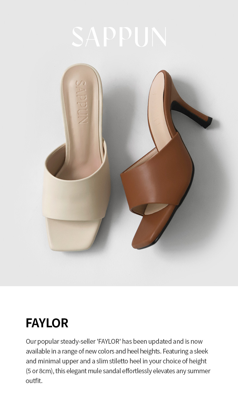 SAPPUN] Faylor Basic Sandals Mule (5/8cm) Shopee Singapore