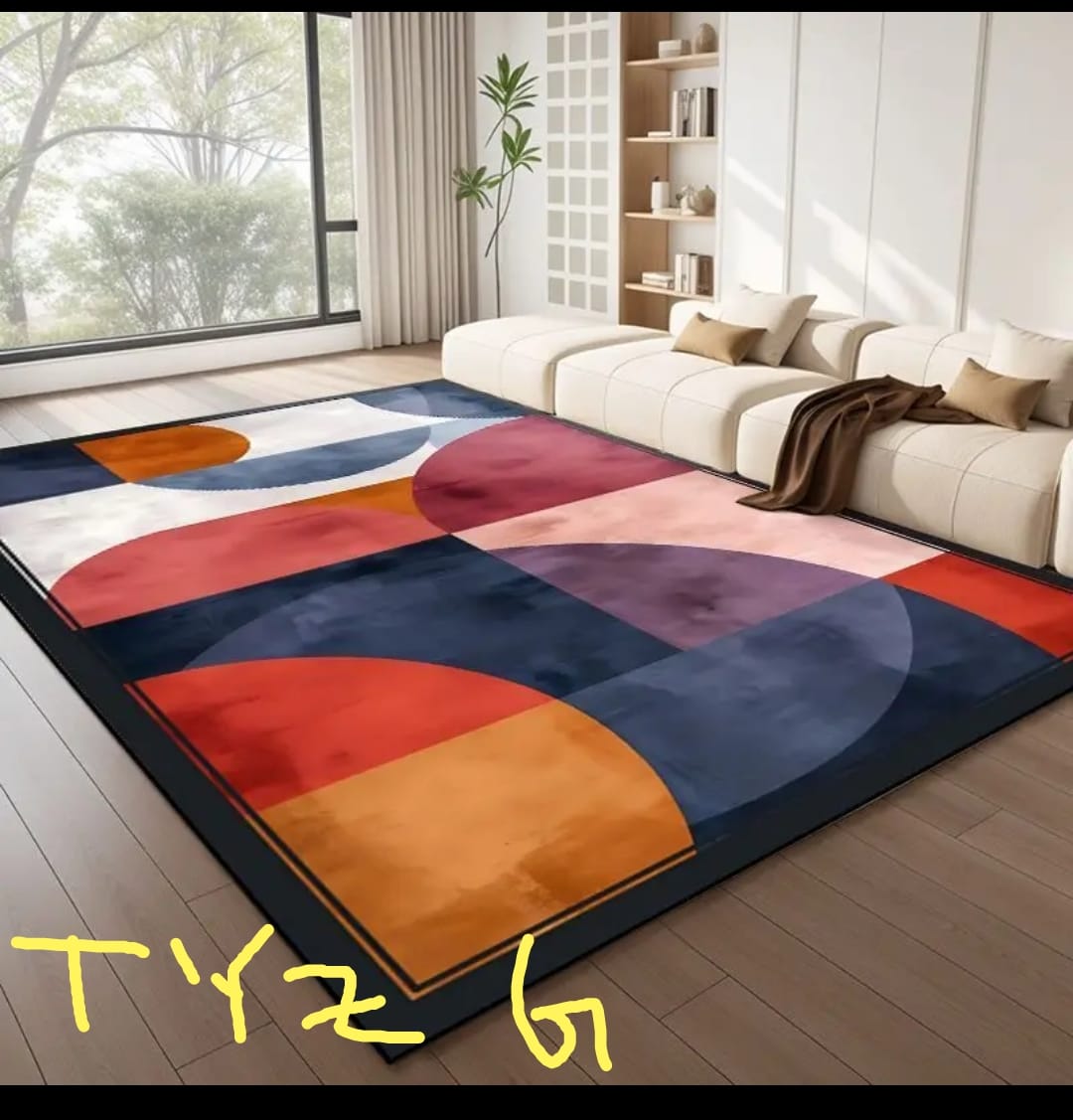 Modern 140x200cm Geometric Pattern Carpet Rug Living Room Bedroom Floor ...