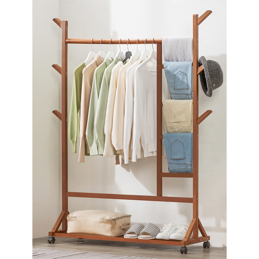 ⚡RADIANT Clothes Rack Trolley Clothes Rack With shoe rack Thick Clothes ...