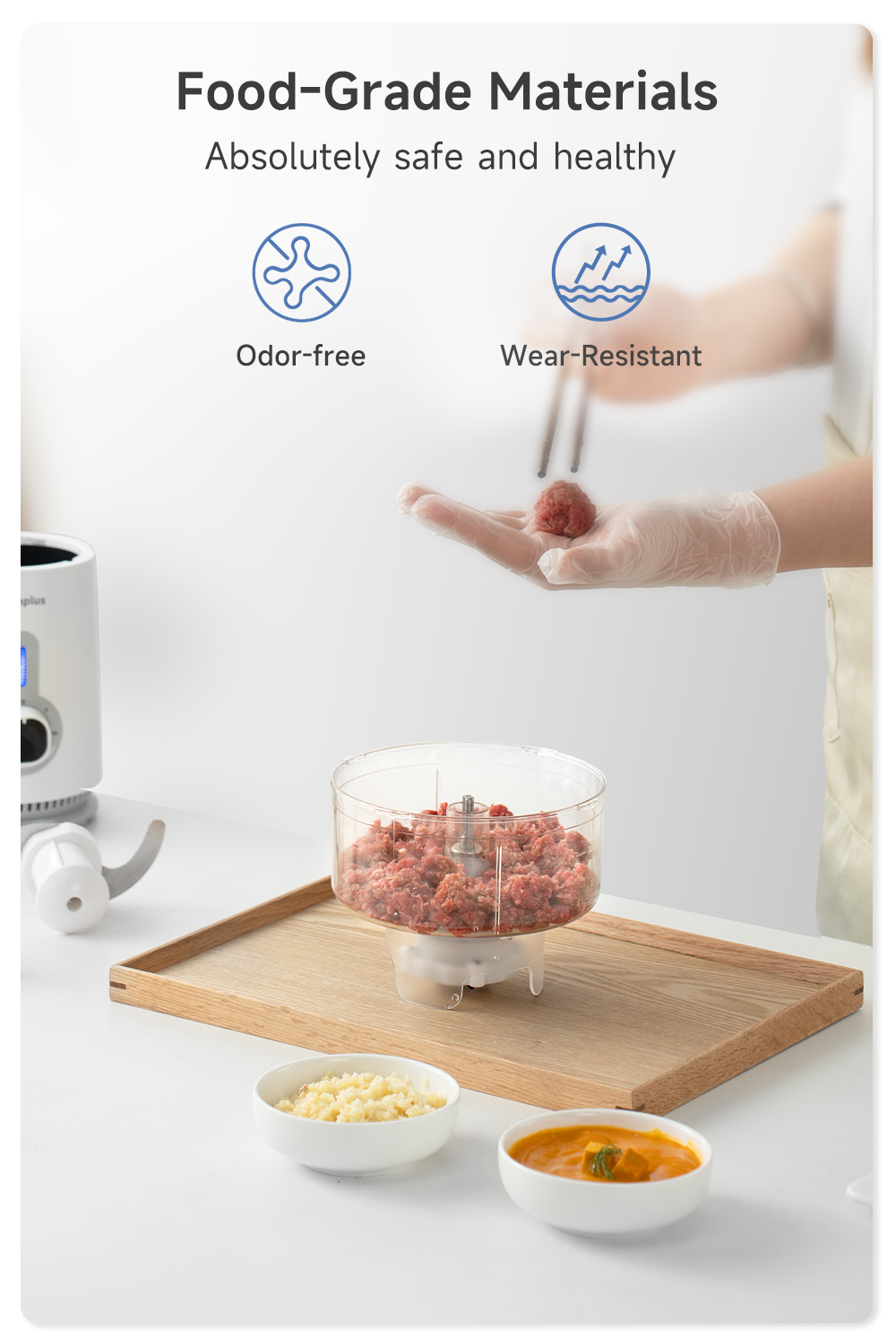 Simplus Multi-functional Blender | 1.25L+1L Large Jugs | 380W Copper ...