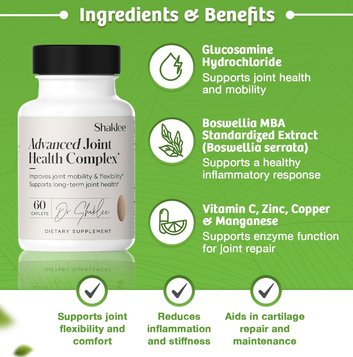 Shaklee Advanced Joint Health Complex 60 Caplets - Improve Joint ...