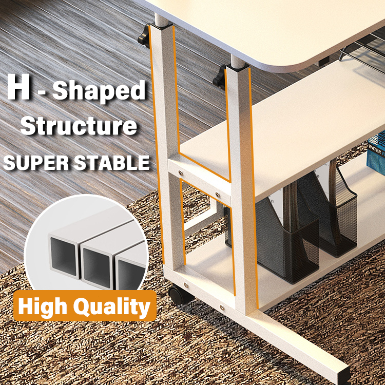 SNB 60cm/80cm Adjustable Height Lifting Table With Wheel Bedside Laptop ...