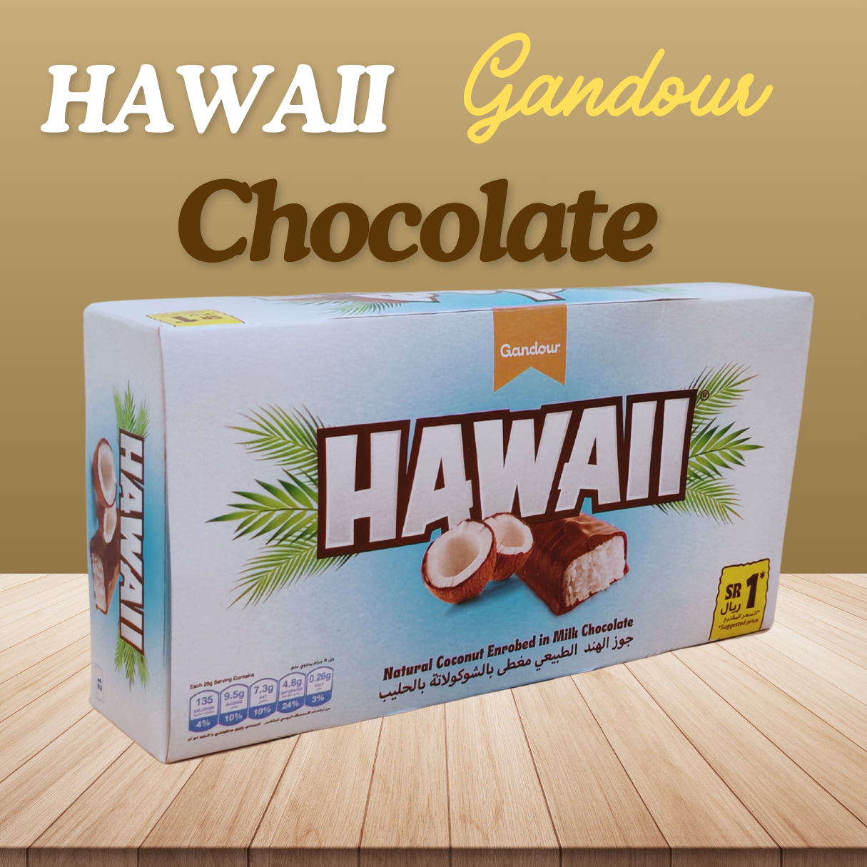 Hawaii Chocolate Raya / Coklat Raya / Gandour / Coconut Chocolate ...