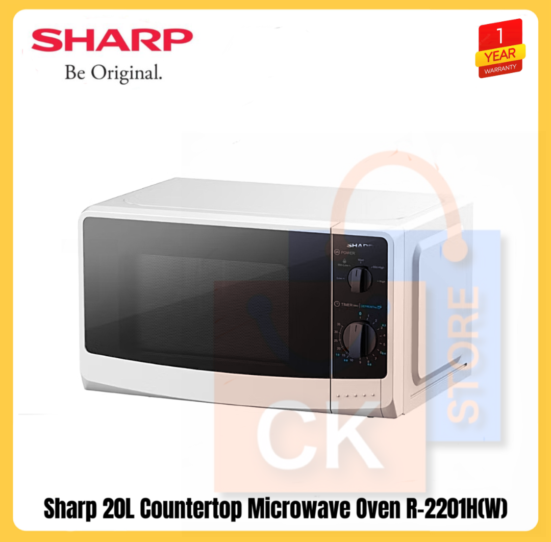 SHARP 20L Countertop Microwave Oven R-2201H(W) | R-2201H (1 Year ...