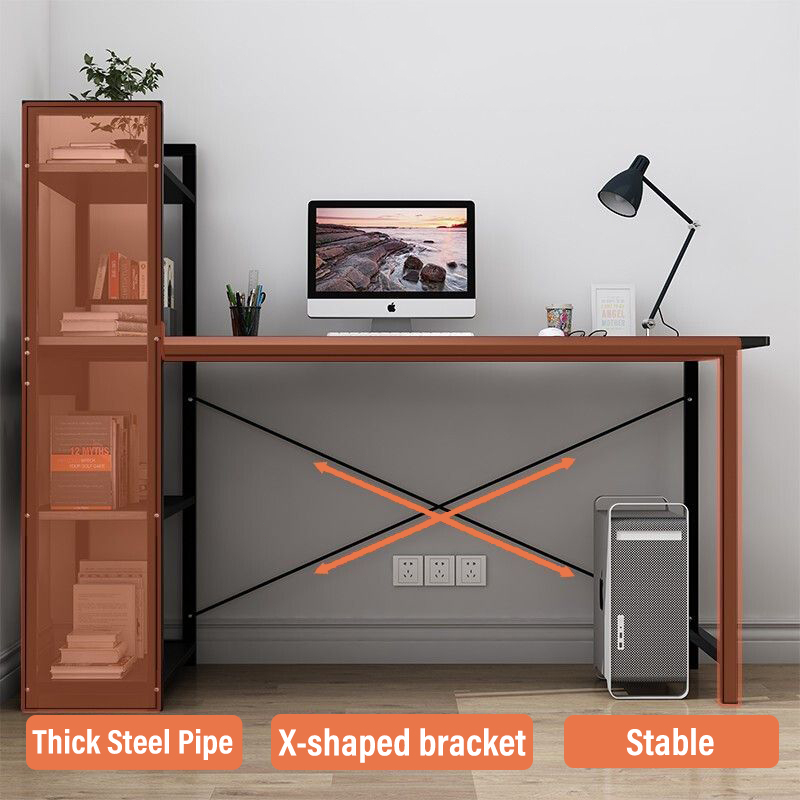 SNB 120cm Study Table With 4 Tier BookShelf Office Computer Desk Home ...