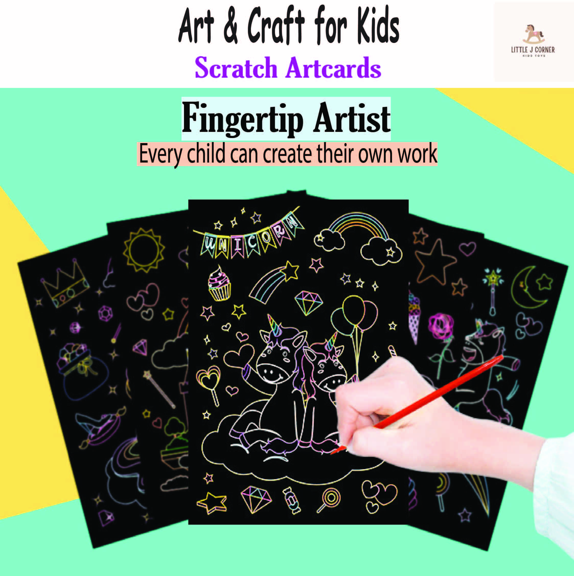 Scratch Art Cards for Kids – DIY Rainbow Scratch Drawing Boards ...