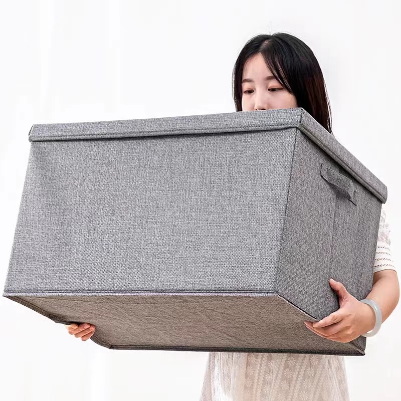 【SG STOCK】High quality storage box cotton and linen foldable ...