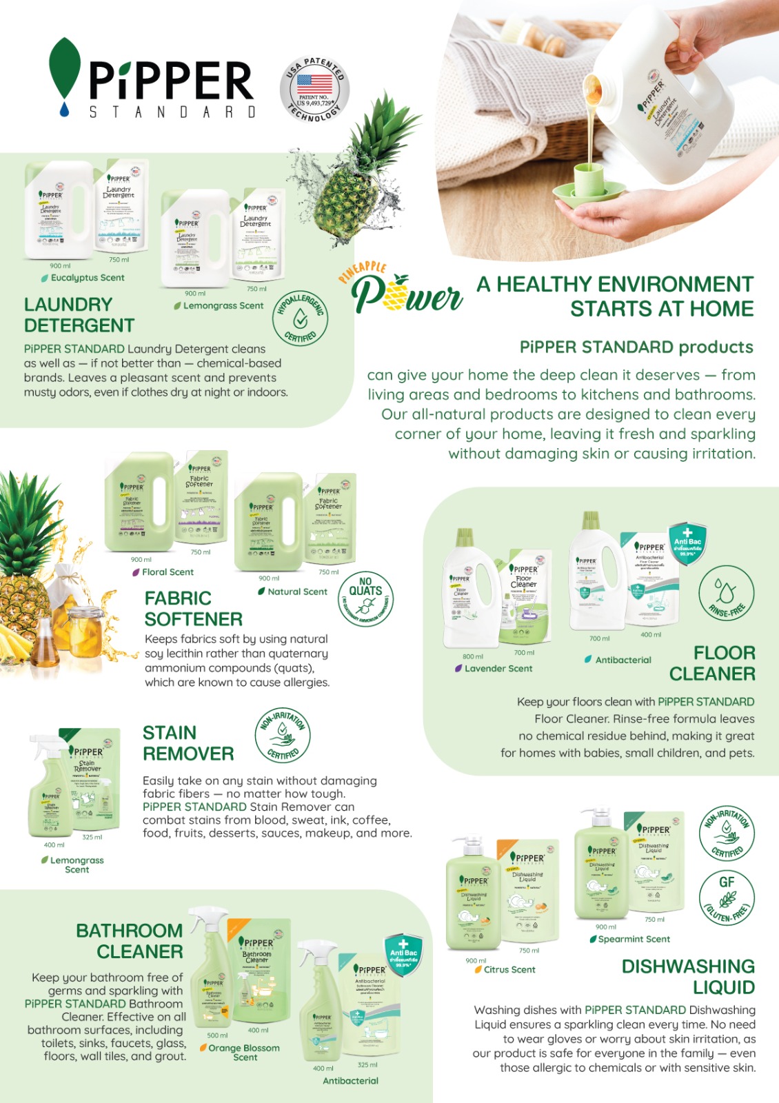 Pipper Standard Bottle & Nipple Cleaner Gentle Fresh 500ml | Safely ...