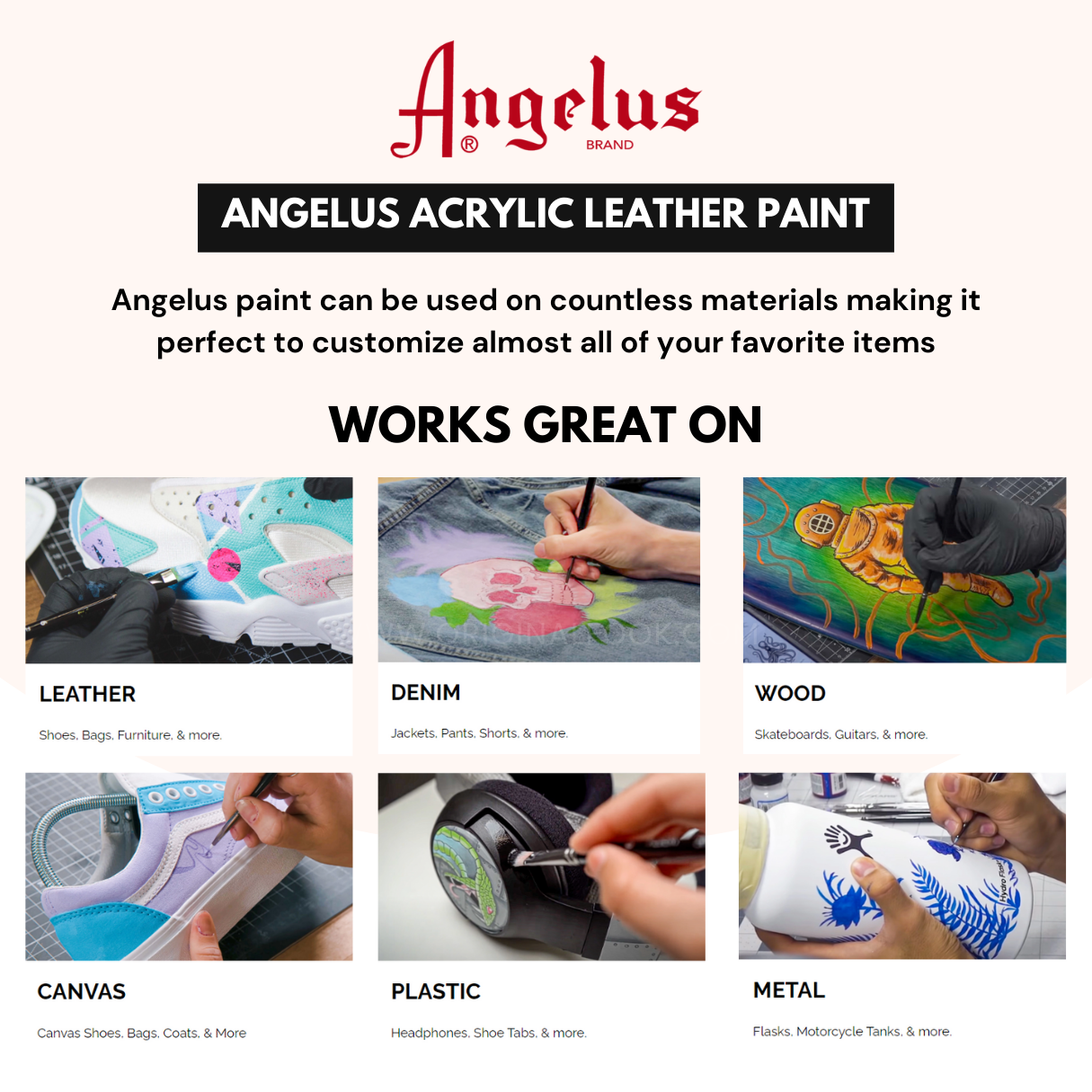 12 Colors | Angelus Acrylic Leather Paint Neon Color | Shopee Singapore