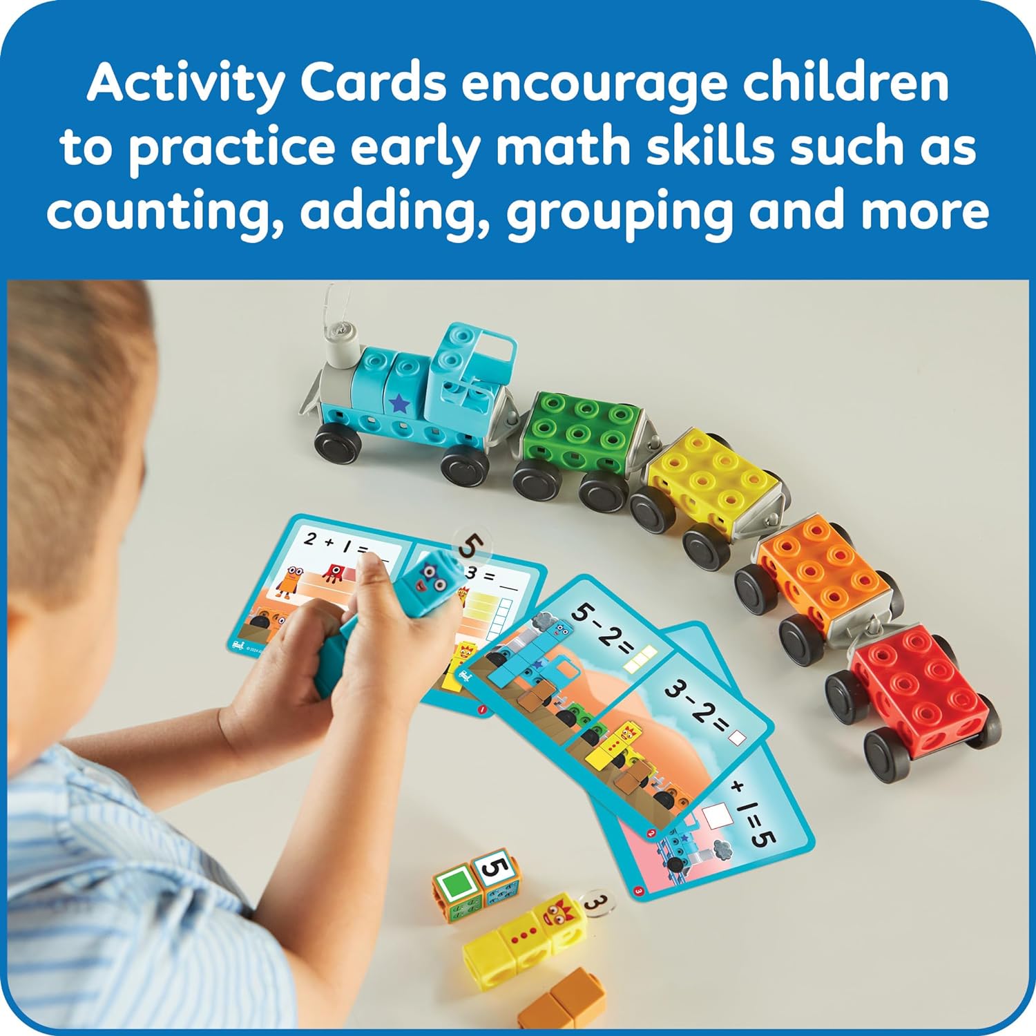 hand2mind Numberblocks Express Train MathLink Cubes Activity Set ...