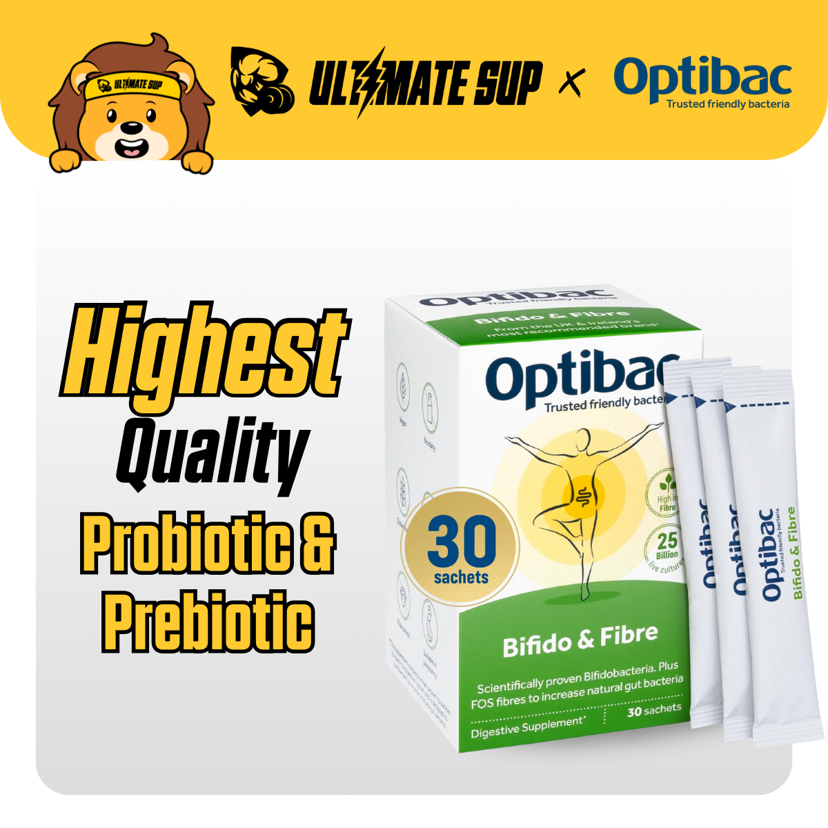 Optibac, Probiotics Bifido & Fibre, Relieves Constipation, Supports ...