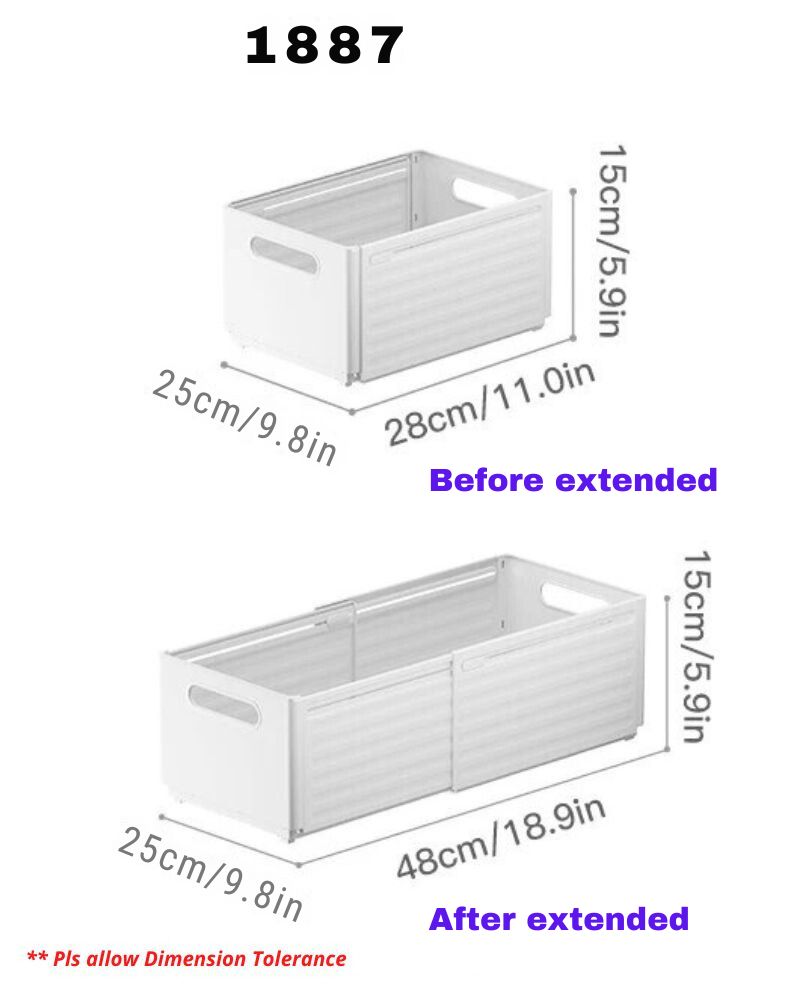 Extendable Stackable Storage Basket Multipurpose Kitchen Organizer ...