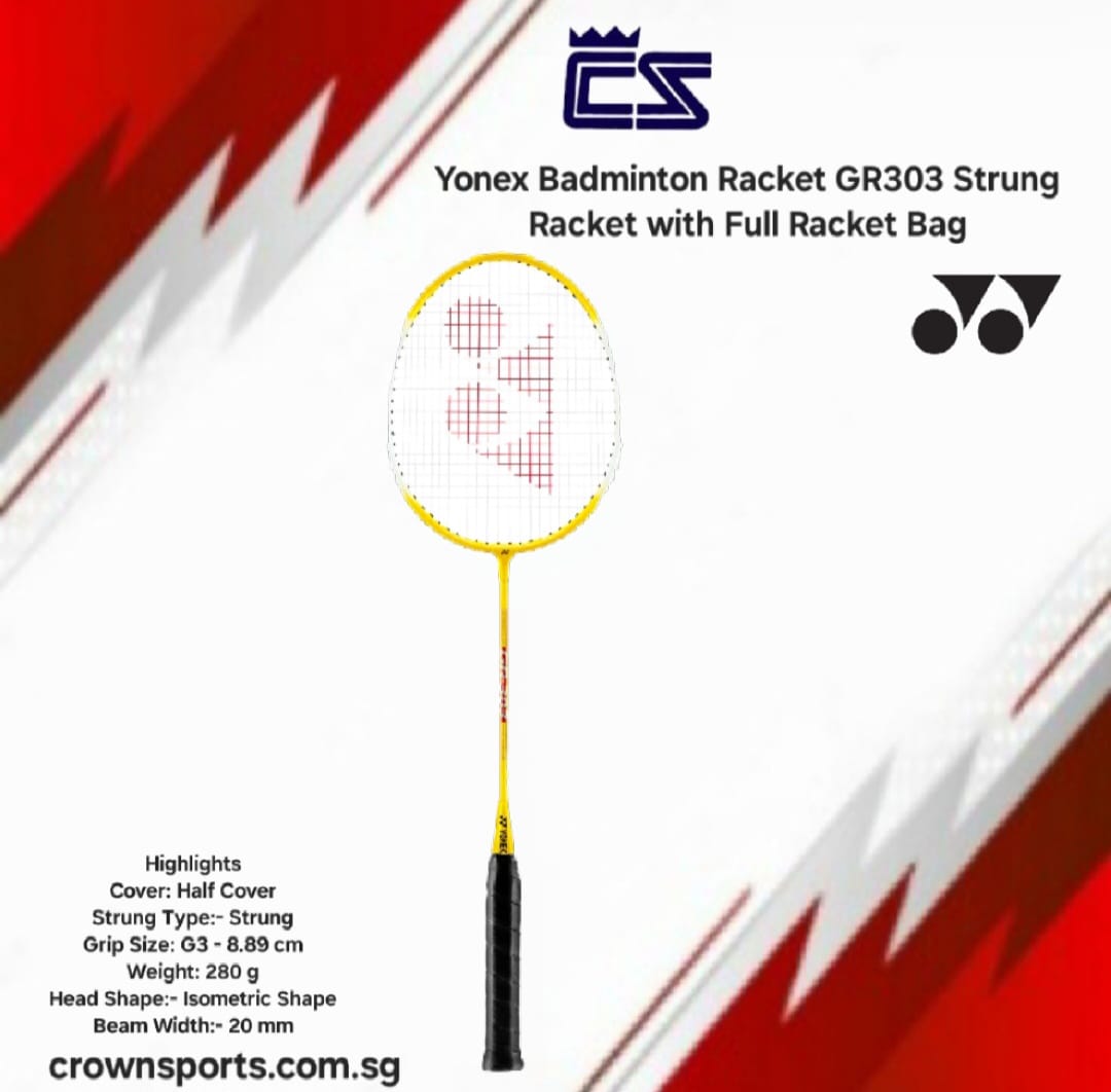 Yonex Badminton Racket GR303 Strung Racket | Shopee Singapore