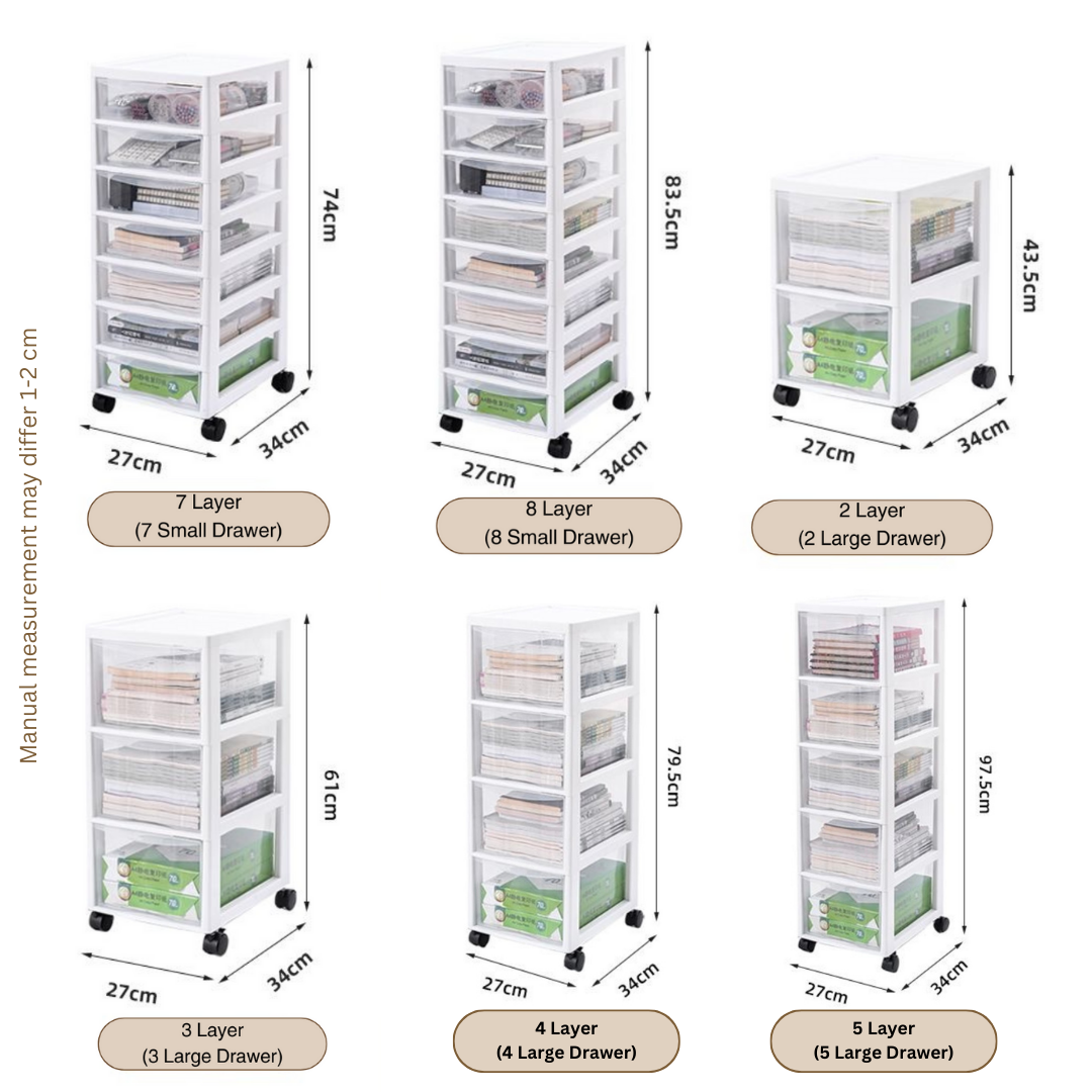 Easyhome.sg | 2–8 Layers Multipurpose Storage Drawer Cabinet | Home ...