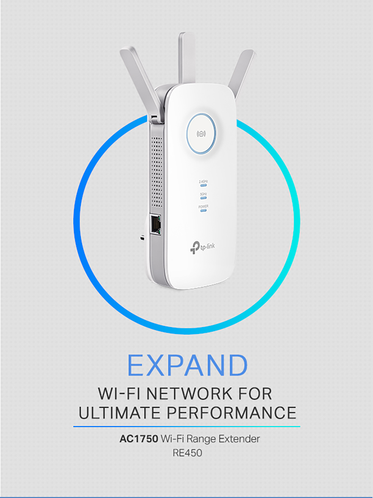 TP-Link Dual Band Gigabit Wireless Wi-Fi Extender/Booster RE450 AC1750 ...