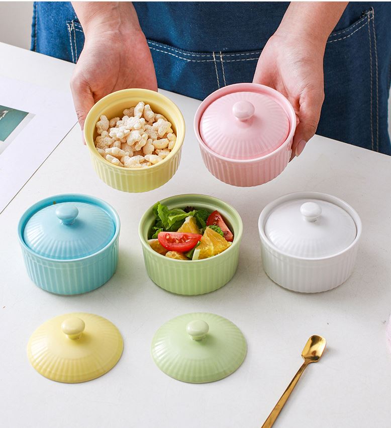Ceramic Bowl Ramekins for Crème Brulee Baking Cake Soufflé heat ...