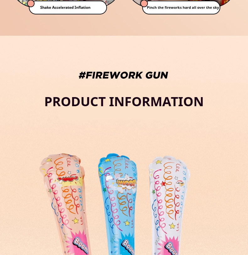 🌈SG Stock🌈Self-Inflating Fireworks Stick Handheld Aluminum Membrane ...