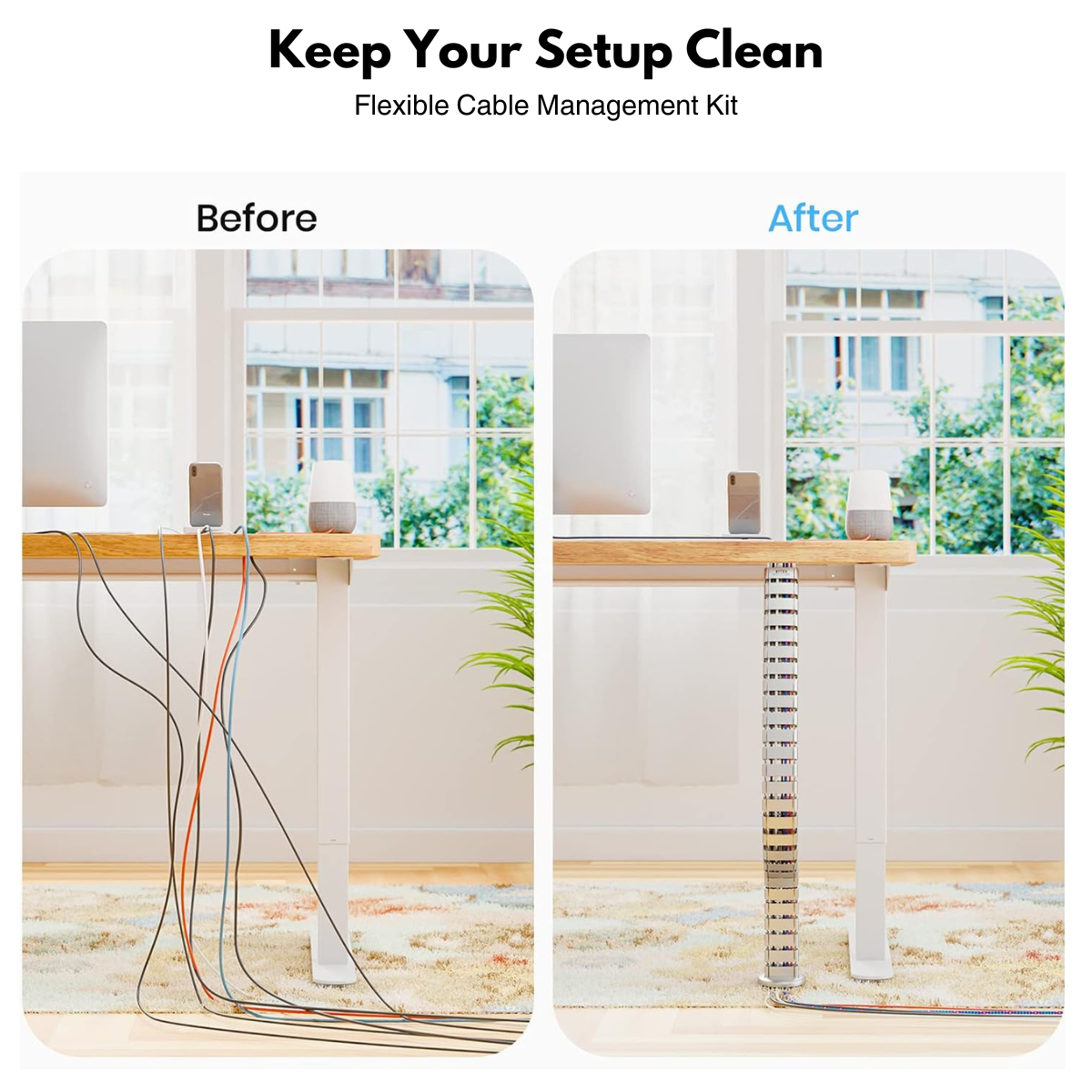 Newstar Spiral Cable Management, Cable Snake, Wire Organizer for Office ...