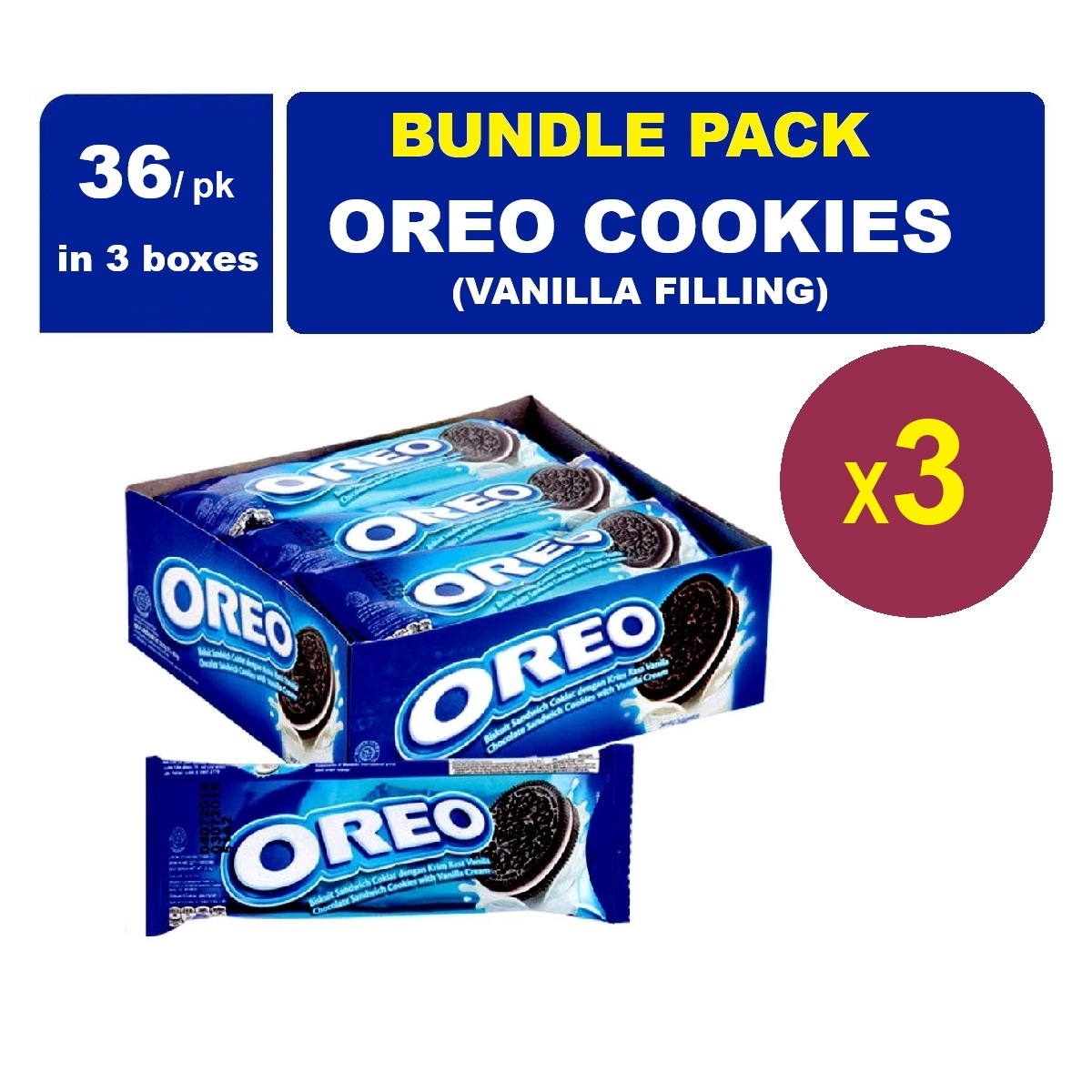 [SHIP FROM SG] BUNDLE PACK - Oreo Sandwich Cookies (3 Boxes, 36 Packs ...