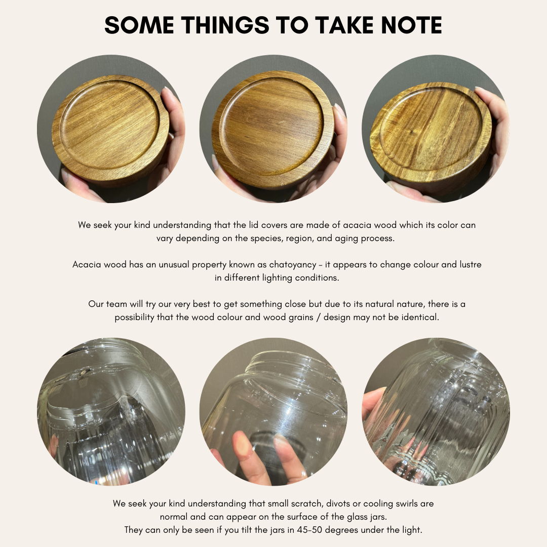 [SG STOCKS] Acacia Wood Screw on Sealed Glass Canister Jar | Condiments ...