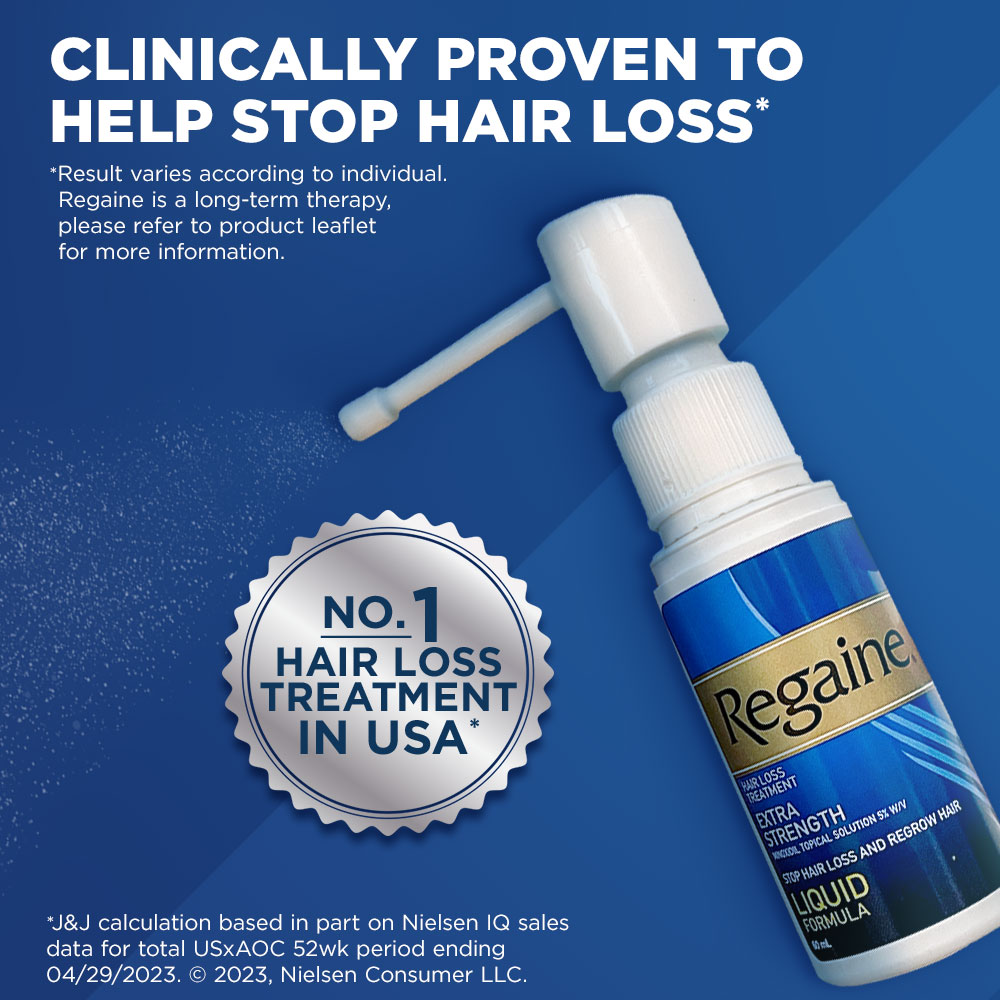 Regaine Extra Strength Minoxidil Topical Solution 5 W V Solution Stop