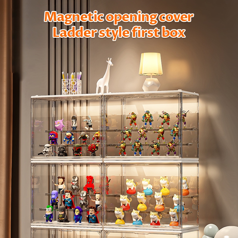 Display Box Stackable Acrylic Display Cabinet Transparent Display Case ...