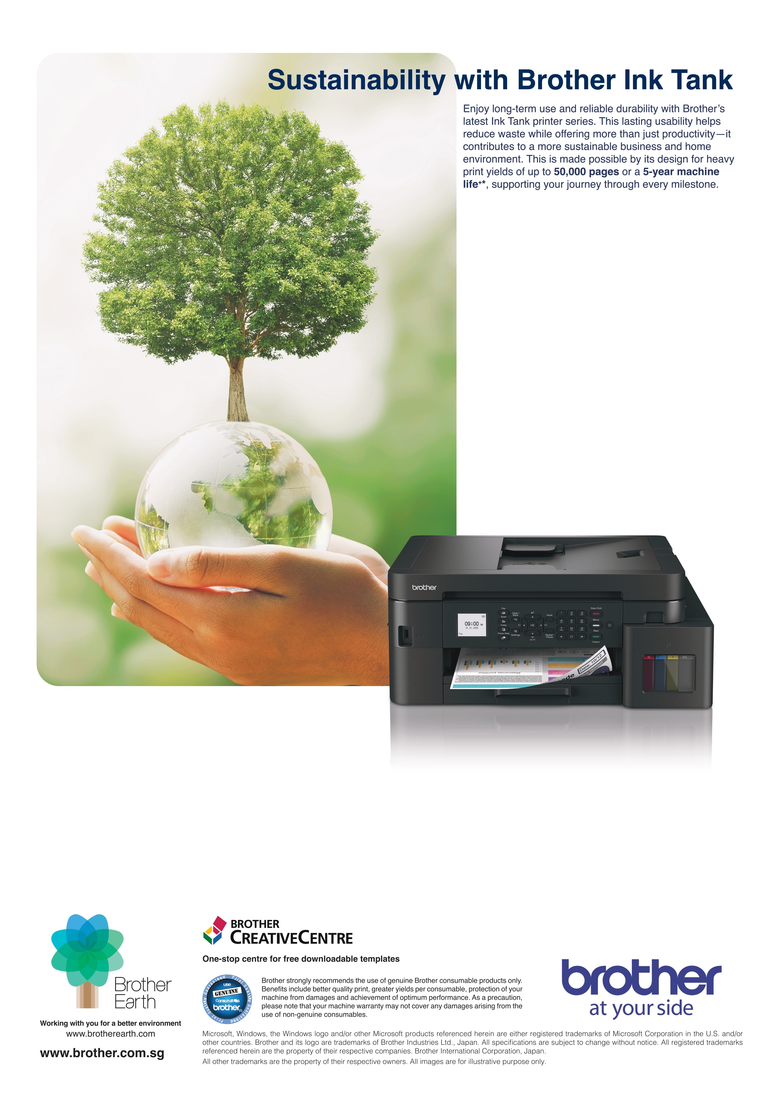 Brother DCP-T530DW A4 3-in-1 Wireless Colour Ink Tank Printer | Refill ...