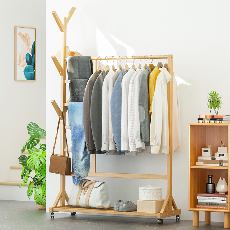 ⚡RADIANT Clothes Rack Trolley Clothes Rack With shoe rack Thick Clothes ...