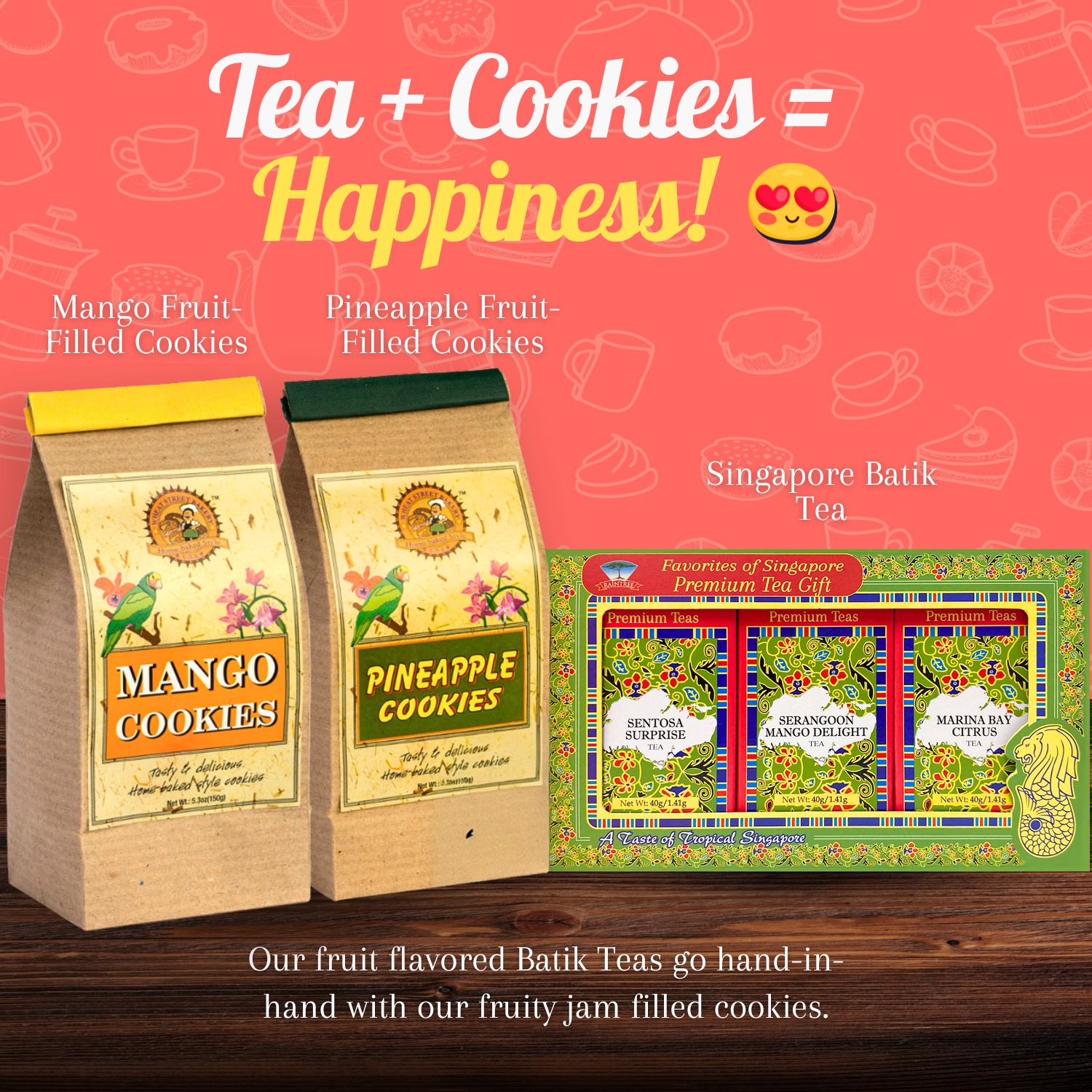 Raintree SINGAPORE Halal Batik Tea - 3 Blends (40g each): Marina Bay ...