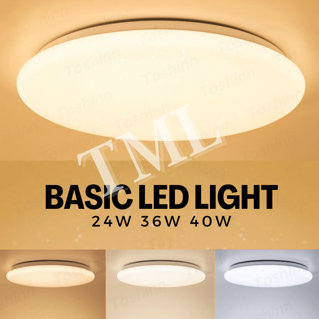 Simple Minimalist LED Surface Ceiling Light 24W 36W 3tone Daylight Warm ...
