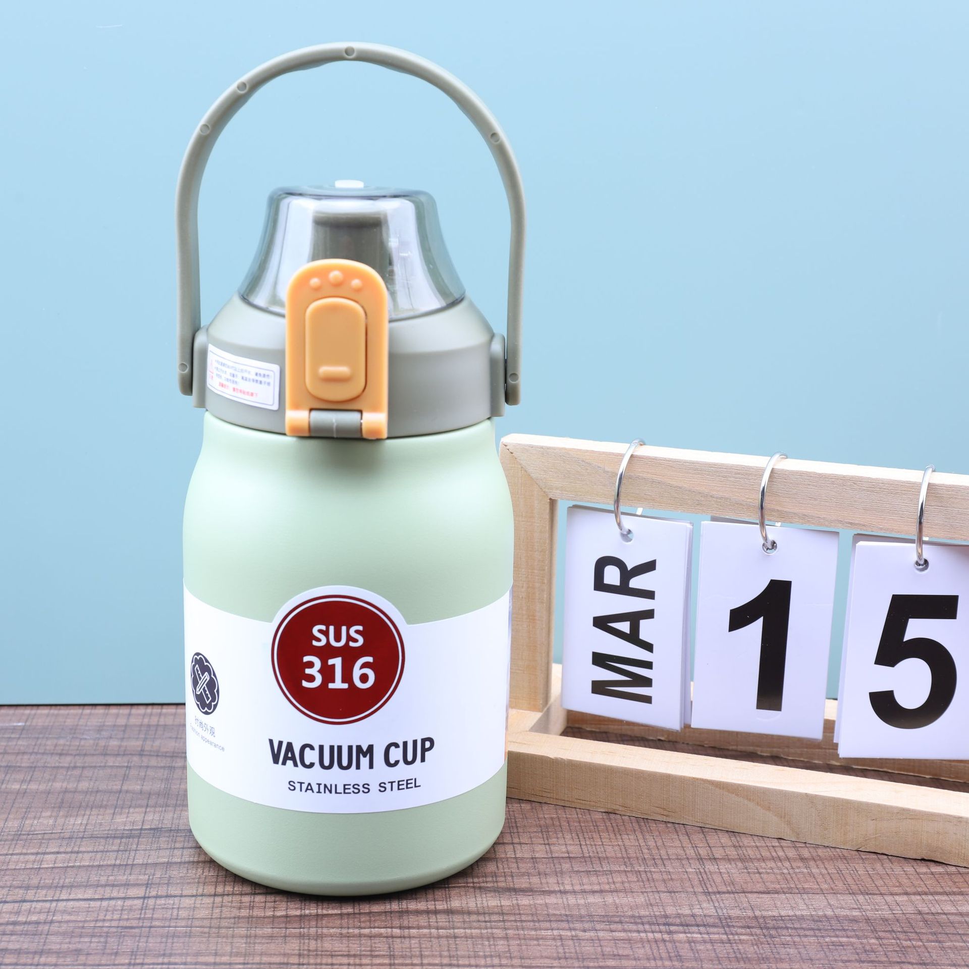 Insulated Water Bottle Stainless Steel SUS 316 Handle Straw Large ...