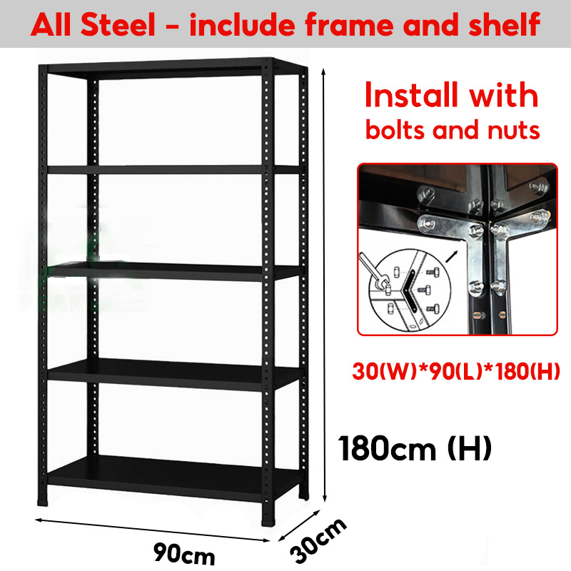 SNB 100%Metal 3/4/5 Tier Waterproof kitchen storage rack Adjustable ...