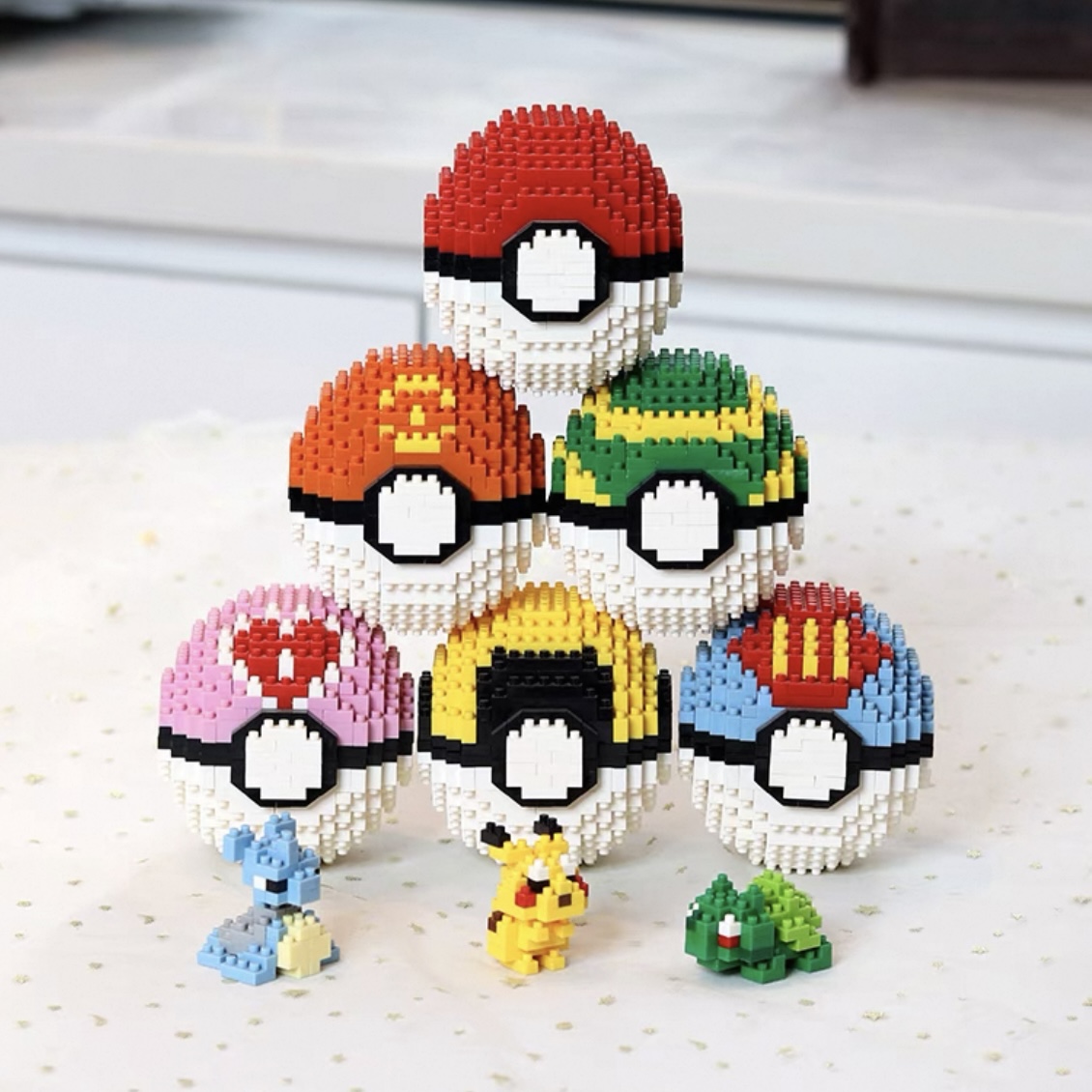 (SG STOCK NDD) Pokemon Poke Ball Building Blocks | Shopee Singapore
