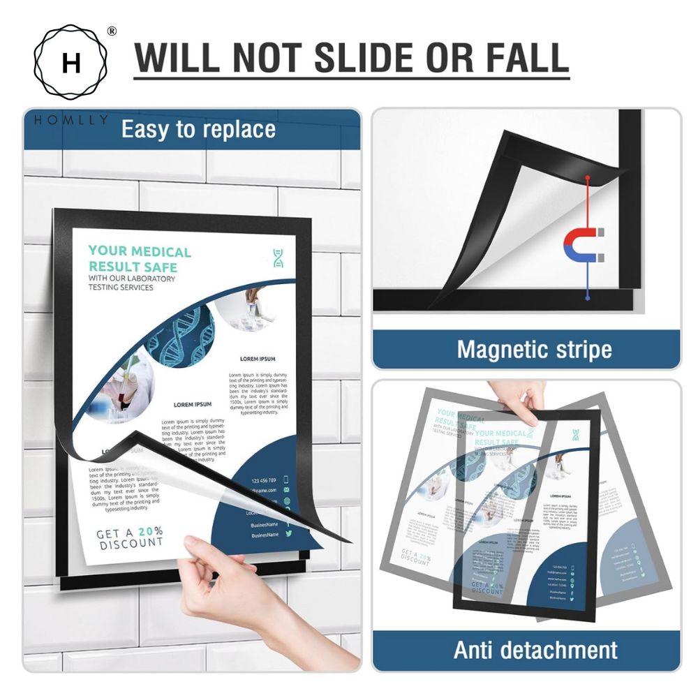 Homlly Easy Change Picture Magnetic Picture Frames with Self Adhesive ...