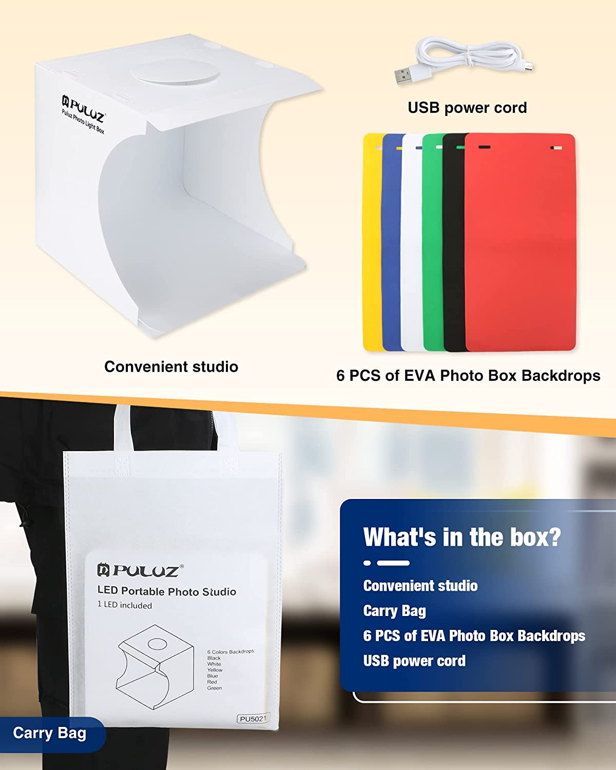 Mini Portable Studio Box, 20CM Portable Photography Shooting Light Tent ...