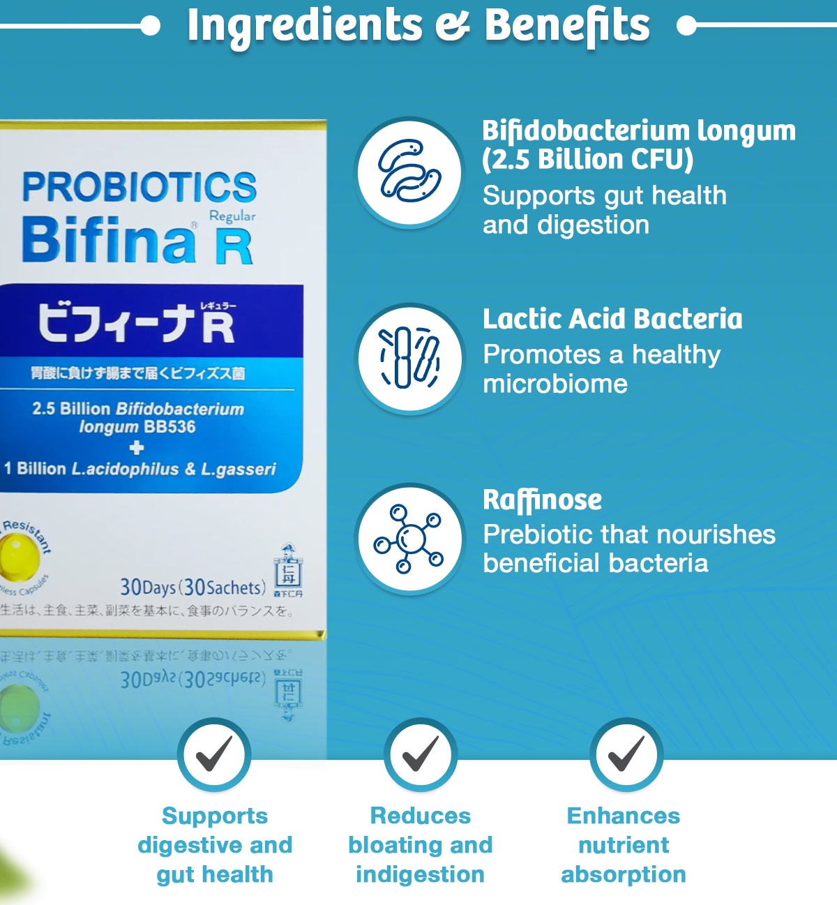 Morishita Jintan Probiotics Bifina R (Regular) 3.5B 30 Sachets - For ...