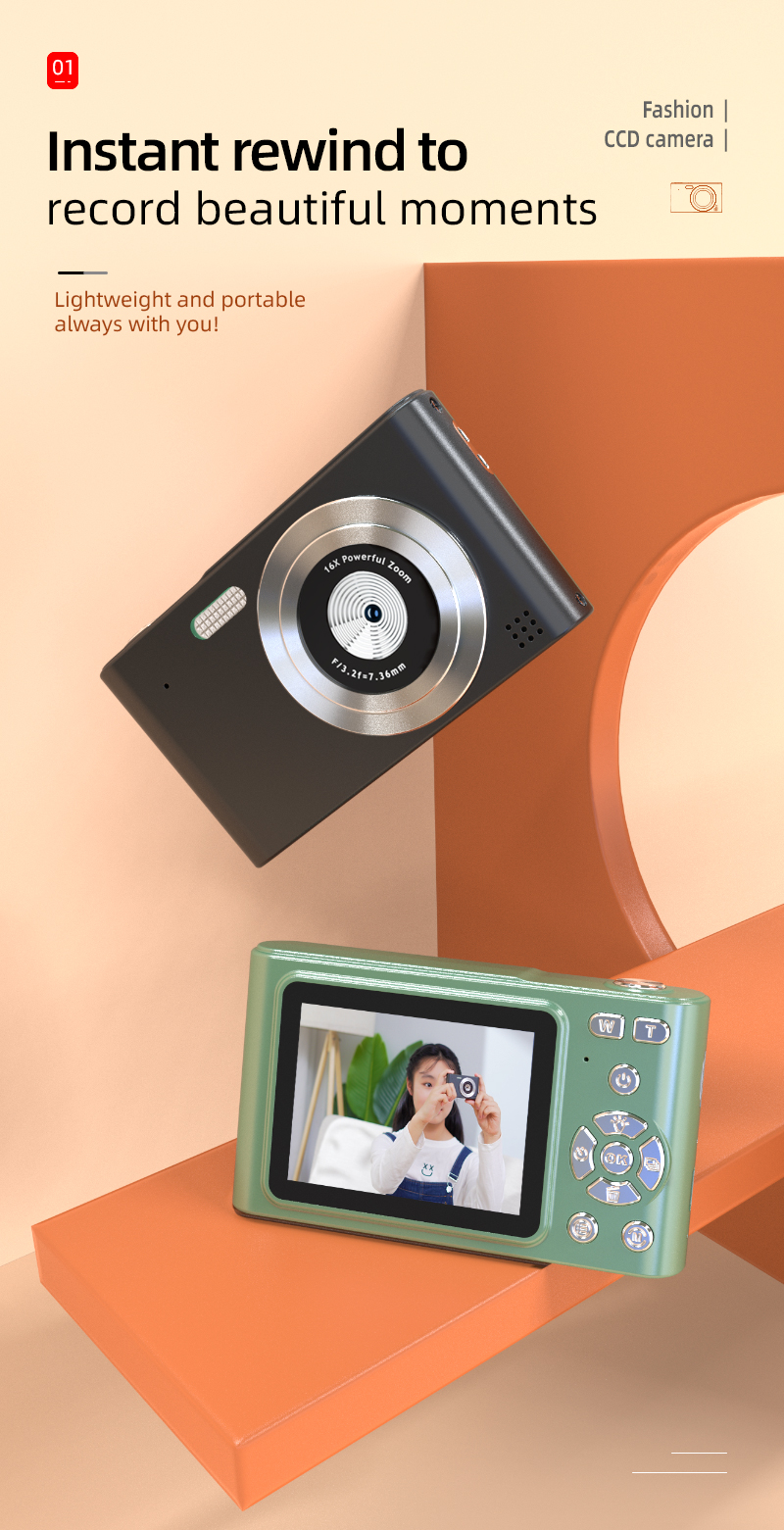 🔥【SG READY STOCK】🔥 5Color 1080P Digital Camera Video Camcorder 48MP ...
